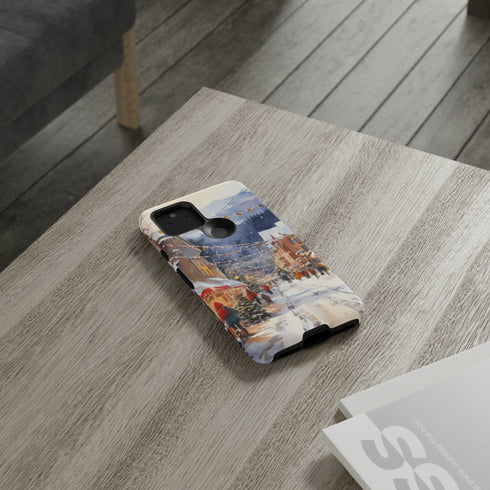 Bustling Victorian Christmas Market - Impact Resistant Phone Case